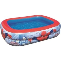 Piscina Rettangolare Gonfiabile Family Spiderman 2 Anelli Cm 201 X 150 X 51, Bestway 98011