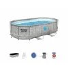 Piscina Fuori Terra Ovale In Finta Pietra 427x250x100 Cm Con Oblo', Filtro, Scala, Copertura - Bestway 56714 1 Piscina Fuori Terra Ovale In Finta Pietra 427x250x100 Cm Con Oblo', Filtro, Scala, Copertura - Bestway 56714 -Bestway Italia 54944653 1