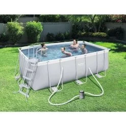 Piscina Fuori Terra Power Steel Frame Rettangolare 412x201x122 Cm, Bestway 56456 -Bestway Italia 55277469 2