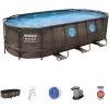 Piscina Fuori Terra Bestway Power Steel Ovale Effetto Rattan 549x274x122 Cm Con Pompa Filtro A Cartuccia 5.678 L/H 2 Piscina Fuori Terra Bestway Power Steel Ovale Effetto Rattan 549x274x122 Cm Con Pompa Filtro A Cartuccia 5.678 L/H -Bestway Italia 55604736 1