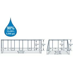 Piscina Fuori Terra Bestway Power Steel Ovale Effetto Rattan 549x274x122 Cm Con Pompa Filtro A Cartuccia 5.678 L/H -Bestway Italia 55604736 4