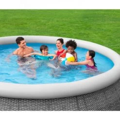 Piscina Fuori Terra Rotonda 366x76 Cm Rattan Bestway Fast Set 57445 -Bestway Italia 55858696 3