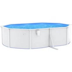 Piscina Con Pareti In Acciaio Ovale 490x360x120 Cm Bianca VidaXL -Bestway Italia 56059651 4