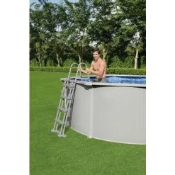 Piscina Fuori Terra Rotonda Bestway Hydrium 360x120 Cm Con Pompa Filtro A Sabbia Da 3 028 L/H, Tappetino, Copertura, Scala 8 Piscina Fuori Terra Rotonda Bestway Hydrium 360x120 Cm Con Pompa Filtro A Sabbia Da 3 028 L/H, Tappetino, Copertura, Scala -Bestway Italia 58571679 3
