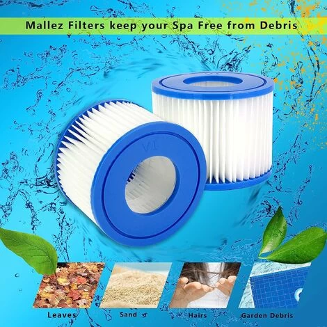 HIASDFLS Cartuccia Filtro VI Per Bestway, Filtro Vasca Idromassaggio, Cartucce Filtro Piscina Per Lay-Z-Spa, Parigi, Miami, Vegas, Monaco, Palm Springs, 2 Filtri 5 HIASDFLS Cartuccia Filtro VI Per Bestway, Filtro Vasca Idromassaggio, Cartucce Filtro Piscina Per Lay-Z-Spa, Parigi, Miami, Vegas, Monaco, Palm Springs, 2 Filtri - immagine 3