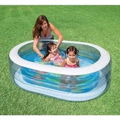 INTEX 57482 - PISCINA BABY OVALE TRASPARENTE CM163X107X46 -Bestway Italia 60741262 5