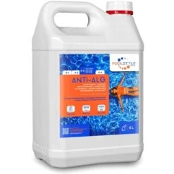 Poolstyle Antialga Alghicida Non Schiumogeno Chiarificante Lt. 5 - Prodotto Chimico Per Piscina & Idromassaggio / Spa - Alta Qualità