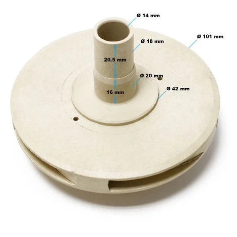 Pezzo Di Ricambio: Girante Per Pompa Per Piscine SunSun HZS-550 5 Pezzo Di Ricambio: Girante Per Pompa Per Piscine SunSun HZS-550 - immagine 3