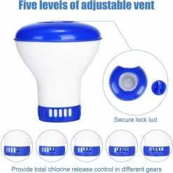 RHAFAYRE Diffusore Galleggiante Per Piscina Confezione Da 2 Diffusore Galleggiante Di Cloro Con Termometro A Flusso Regolabile E Tappo Di Chiusura Per Tutte Le Piscine, Spa, Acquari E Laghetti -Bestway Italia 60904033 3