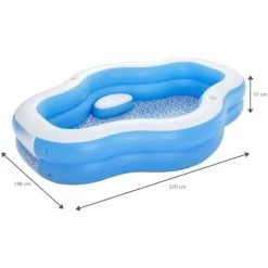 Piscina Per Bambini Bestway 270x198x51 Cm Blu Con Con Finestra Trasparente Dai 6 Anni In Su 10 Piscina Per Bambini Bestway 270x198x51 Cm Blu Con Con Finestra Trasparente Dai 6 Anni In Su -Bestway Italia 61604446 4