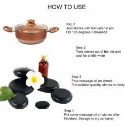 Set Di 6 Pietre Calde Grandi Per Spa - Pietre Calde Rilassanti - Pietre Di Basalto Naturale Per Trattamento Terapeutico/regalo/spa 8x6 Cm -Bestway Italia 69714973 5