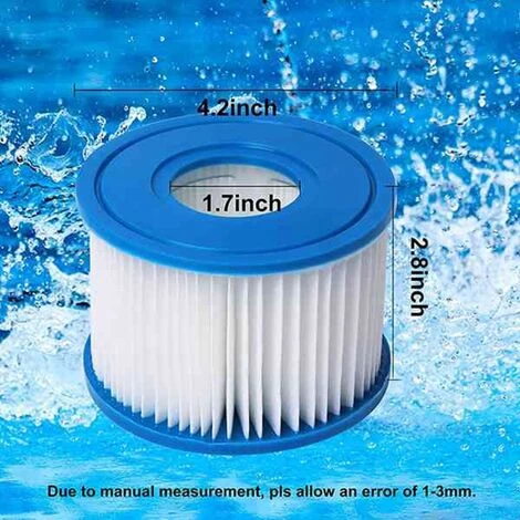 Confezione Da 8 Cartucce Filtro Per Piscina Tipo S1 Per Intex PureSpa, Filtro Per Vasca Idromassaggio, Filtro Per Piscina Termale Per Intex 29001E, Filtro Per Spa Blu 11692 6 Confezione Da 8 Cartucce Filtro Per Piscina Tipo S1 Per Intex PureSpa, Filtro Per Vasca Idromassaggio, Filtro Per Piscina Termale Per Intex 29001E, Filtro Per Spa Blu 11692 - immagine 4