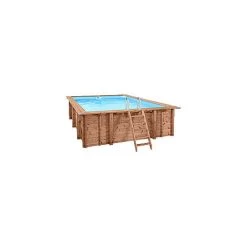 Piscina In Legno Fuori Terra Rettangolare JARDIN CARRE 6x4