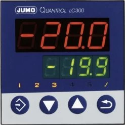 Jumo Quantrol LC300 Termostato L, J, T, K, E, N, S, R, Pt100, Pt1000, KTY Relè 3 A (L X L X A) 80 X 96 X 96 Mm