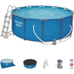 Bestway 56420 Piscina Fast Rettangolare 10.250 LT Con Pompa Filtro 58383