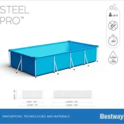 Bestway Piscina Steel Pro Con Telaio In Acciaio Da 400x211x81 Cm Pompa Filtrante Inclusa -Bestway Italia 77552187 3