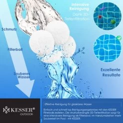 KESSER® Sfere Filtranti Polysphere Sistema Di Filtraggio A Sabbia 700g Per Sostituire 25 Kg Sabbia Filtrante Accessori Di Ricambio Per Filtro Piscina Sistema Di Filtri 700g (de) 9 KESSER® Sfere Filtranti Polysphere Sistema Di Filtraggio A Sabbia 700g Per Sostituire 25 Kg Sabbia Filtrante Accessori Di Ricambio Per Filtro Piscina Sistema Di Filtri 700g (de) -Bestway Italia 79136080 3