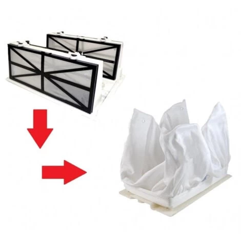 Kit Conversione Sistema Filtrante Da Cartucce A Sacco Filtro In Tessuto Gradazione Fine 50 Micron Ricambio Per Robot Piscina Maytronics Dolphin Swash TC / XForce30 & Cosmos30 3 Kit Conversione Sistema Filtrante Da Cartucce A Sacco Filtro In Tessuto Gradazione Fine 50 Micron Ricambio Per Robot Piscina Maytronics Dolphin Swash TC / XForce30 & Cosmos30