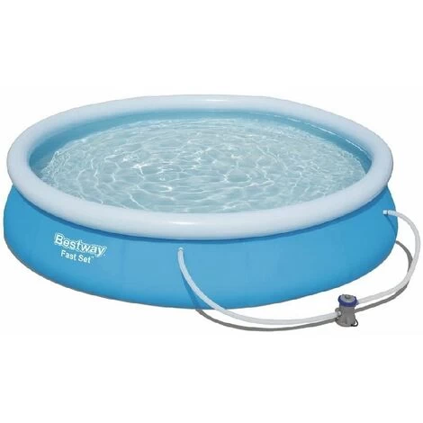 BESTWAY Piscina Fuori Terra Tonda Autoportante Fast Set 366x76cm Con Pompa Filtro A Cartuccia 4 BESTWAY Piscina Fuori Terra Tonda Autoportante Fast Set 366x76cm Con Pompa Filtro A Cartuccia - immagine 2