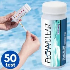 Bestway SET 50 STRISCE TEST ACQUA PISCINA 3 FUNZIONI CLORO PH ALCALINITÀ 58142