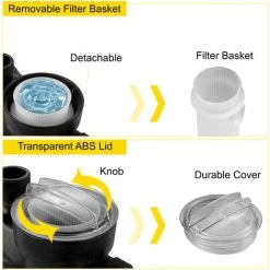 VEVOR Pompa Per Piscina 19200 L/H 1Hp 750W Dentro/Fuori Terra Pompa Di Circolazione Filtraggio -Bestway Italia 82818934 5