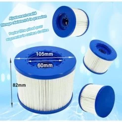 MINKUROW Filtro Spa Spin-On, Filtro Spa Spin-On Gonfiabile Da 60 Mm Per Cartuccia Filtro Piscina Lumix Per Accessori Filtro Spa Infiniti, Per Filtro Spa Clever (4 Pezzi) 9 MINKUROW Filtro Spa Spin-On, Filtro Spa Spin-On Gonfiabile Da 60 Mm Per Cartuccia Filtro Piscina Lumix Per Accessori Filtro Spa Infiniti, Per Filtro Spa Clever (4 Pezzi) -Bestway Italia 85700078 3