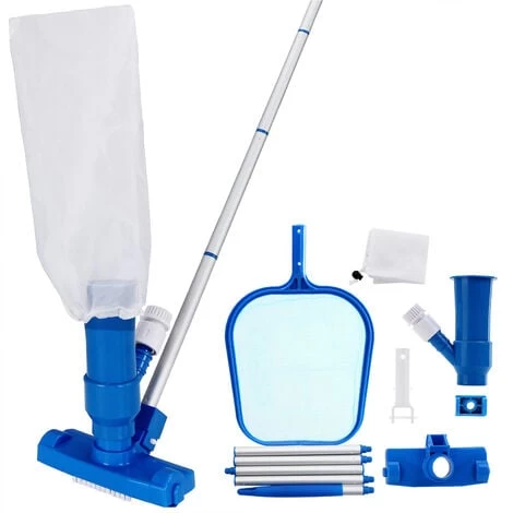 Set 3pz. Per La Pulizia Della Piscina Asta Contenitore Di Raccolta Aspiratore Per Fondo Piscina 3 Set 3pz. Per La Pulizia Della Piscina Asta Contenitore Di Raccolta Aspiratore Per Fondo Piscina