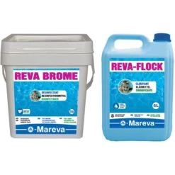 MAREVA Pack - Compresse Di Bromo - 5kg - Chiarificatore Liquido Reva-flock - 5L