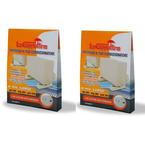 Multipack Da 2 Coperture Per Condizionatori Lacappottina Large 700 X 860 X 350 Mm 4 Multipack Da 2 Coperture Per Condizionatori Lacappottina Large 700 X 860 X 350 Mm - immagine 2