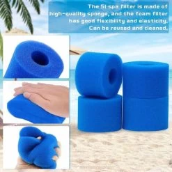 Set Di 4 Filtri Per Piscina In Schiuma Filtro Per Intex Tipo S1 - Filtro In Schiuma Per Spa, Piscina - Riutilizzabile E Lavabile - Spugna Filtrante Di Tipo S1 -Bestway Italia 88941102 3