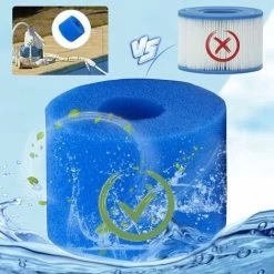 S1 Filtro Spugna Per Spa, Cartuccia Filtro Piscina Per Intex, Tipo S1 Per Intex 29001E Pure Spa, Filtro Riutilizzabile S1 Spa Per Intex, Filtro In Schiuma Per Spa, Piscina (4 Pezzi) -Bestway Italia 88941451 4