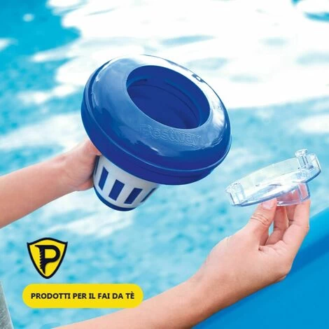 Dosatore Galleggiante Piscine Bestway + 5 Pastiglie Di Cloro Dispenser Pastiglie 6 Dosatore Galleggiante Piscine Bestway + 5 Pastiglie Di Cloro Dispenser Pastiglie - immagine 4