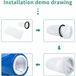 MINKUROW Sacchetti Filtro Per Aspirapolvere Per Micropiscina Compatibili Con Pool Blaster Water Tech Catfish, Max Cg, Aqua Broom E Altri Aspirapolvere Pool Blaste (confezione Da 20) -Bestway Italia 91850507 5