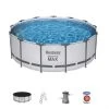Piscina Fuori Terra Rotonda 396x122 Steel Pro Max Con Pompa, Filtro, Telo Di Copertura E Scaletta - Bestway 5618w -Bestway Italia 91901352 1