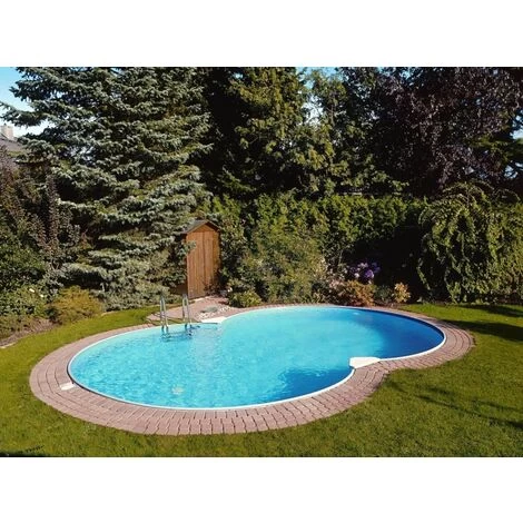 KIT PISCINA INTERRATA DIM 625 X 360 X 1.20 MT FORMA DI OTTO RONDO' STRUTTURA ACCIAIO + ACCESSORI 4 KIT PISCINA INTERRATA DIM 625 X 360 X 1.20 MT FORMA DI OTTO RONDO' STRUTTURA ACCIAIO + ACCESSORI - immagine 2