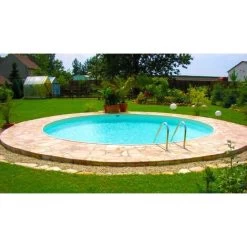 KIT PISCINA INTERRATA TONDA 3.50 X 1.20 MT KIT RONDO' STRUTTURA ACCIAIO + ACCESSORI