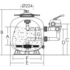 Filtro A Sabbia Bobinato Ad Alta Resistenza Emaux Serie PRO Per Piscina Con Valvola Selettrice - 11,5 / 16,2 / 21,6 & 30 M3/h -Bestway Italia 92711426 3