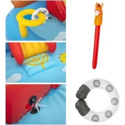 Piscina Gonfiabile Bestway Wild West Play Center 264x188x140 Cm Con Cavallo Gonfiabile E Scivolo -Bestway Italia 92841397 3