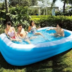 RHAFAYRE Piscina Per Bambini E Adulti, Piscina Gonfiabile Per Bambini, Piscina Gonfiabile A Grandezza Naturale Per Bambini Dai 3 Anni In Su, Terreno, Giardino, Cortile, Esterno (155 Cm X 108 Cm X 46 C