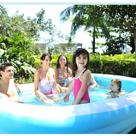 RHAFAYRE Piscina Per Bambini E Adulti, Piscina Gonfiabile Per Bambini, Piscina Gonfiabile A Grandezza Naturale Per Bambini Dai 3 Anni In Su, Terreno, Giardino, Cortile, Esterno (155 Cm X 108 Cm X 46 C 4 RHAFAYRE Piscina Per Bambini E Adulti, Piscina Gonfiabile Per Bambini, Piscina Gonfiabile A Grandezza Naturale Per Bambini Dai 3 Anni In Su, Terreno, Giardino, Cortile, Esterno (155 Cm X 108 Cm X 46 C - immagine 2