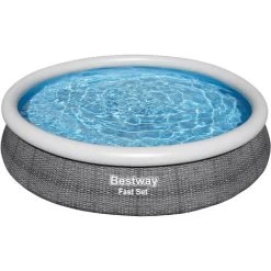 Bestway Fast Set Set Da Piscina In Rattan Con Pompa Filtro