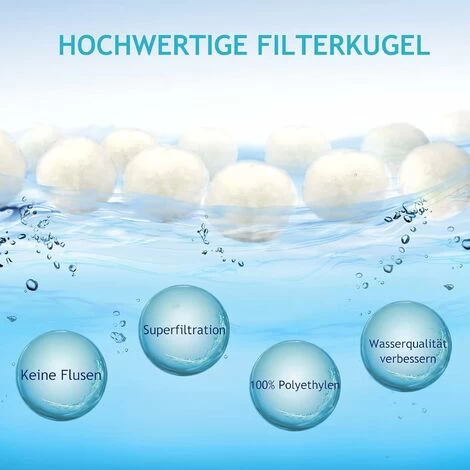 RHAFAYRE Sfera Filtrante Per Piscina 1000g - Sfere Filtranti Equivalenti A 36 Kg Di Filtro A Sabbia, Sfere Filtranti Sfere Filtranti Riutilizzabili, Sfera Filtrante Per Piscina Adatta Per Sistemi Di F 4 RHAFAYRE Sfera Filtrante Per Piscina 1000g - Sfere Filtranti Equivalenti A 36 Kg Di Filtro A Sabbia, Sfere Filtranti Sfere Filtranti Riutilizzabili, Sfera Filtrante Per Piscina Adatta Per Sistemi Di F - immagine 2