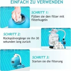 RHAFAYRE Sfera Filtrante Per Piscina 1000g - Sfere Filtranti Equivalenti A 36 Kg Di Filtro A Sabbia, Sfere Filtranti Sfere Filtranti Riutilizzabili, Sfera Filtrante Per Piscina Adatta Per Sistemi Di F 9 RHAFAYRE Sfera Filtrante Per Piscina 1000g - Sfere Filtranti Equivalenti A 36 Kg Di Filtro A Sabbia, Sfere Filtranti Sfere Filtranti Riutilizzabili, Sfera Filtrante Per Piscina Adatta Per Sistemi Di F -Bestway Italia 93990440 3