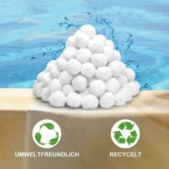 RHAFAYRE Palline Filtranti Per Piscina 200g Palline Filtranti A Sabbia Per Piscina Sostituisci 5,6 Kg Sabbia Filtrante Adatto Per Piscina Accessori Per Piscina Con Filtro Per Piscina -Bestway Italia 93990444 3