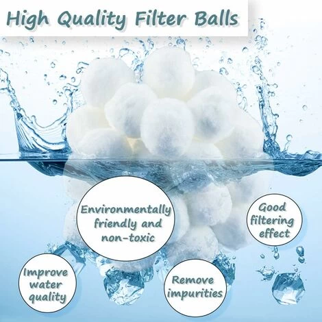 RHAFAYRE Sfere Filtranti Per Piscina, Sfere Filtranti, Sfere Filtranti Riutilizzabili, Sfere Filtranti Per Piscina, Sfere Per Attrezzature Per La Pulizia Della Piscina Per Filtri A Sabbia, Filtrazione 5 RHAFAYRE Sfere Filtranti Per Piscina, Sfere Filtranti, Sfere Filtranti Riutilizzabili, Sfere Filtranti Per Piscina, Sfere Per Attrezzature Per La Pulizia Della Piscina Per Filtri A Sabbia, Filtrazione - immagine 3