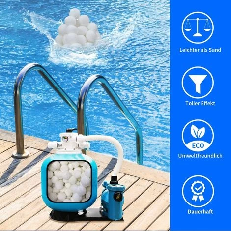 RHAFAYRE 500 G Di Sfere Filtranti, Sfere Filtranti Per Piscina, Sistema Di Filtraggio A Sabbia, Alternativa Per Sabbia Filtrante Da 18 Kg, Accessori Di Ricambio Per Filtro Piscina, Pompa Filtro 4 RHAFAYRE 500 G Di Sfere Filtranti, Sfere Filtranti Per Piscina, Sistema Di Filtraggio A Sabbia, Alternativa Per Sabbia Filtrante Da 18 Kg, Accessori Di Ricambio Per Filtro Piscina, Pompa Filtro - immagine 2