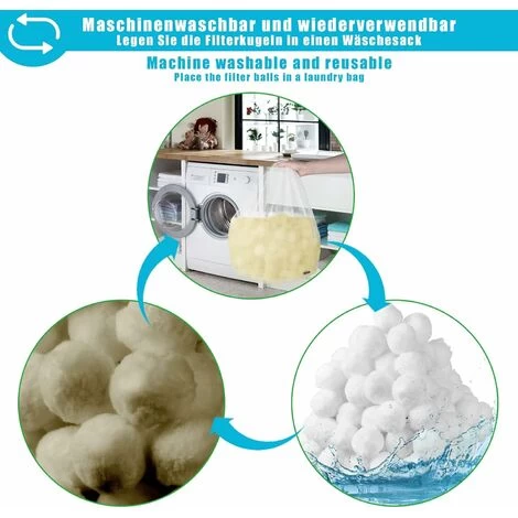Le Sfere Filtranti RHAFAYRE, Le Sfere Filtranti Per Piscina Da 1400 G Possono Sostituire La Sabbia Filtrante Da 54 Kg, Adatte A Vari Sistemi Di Filtrazione, Filtro A Sabbia 5 Le Sfere Filtranti RHAFAYRE, Le Sfere Filtranti Per Piscina Da 1400 G Possono Sostituire La Sabbia Filtrante Da 54 Kg, Adatte A Vari Sistemi Di Filtrazione, Filtro A Sabbia - immagine 3