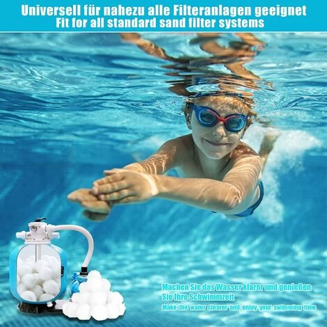 Le Sfere Filtranti RHAFAYRE, Le Sfere Filtranti Per Piscina Da 1400 G Possono Sostituire La Sabbia Filtrante Da 54 Kg, Adatte A Vari Sistemi Di Filtrazione, Filtro A Sabbia 6 Le Sfere Filtranti RHAFAYRE, Le Sfere Filtranti Per Piscina Da 1400 G Possono Sostituire La Sabbia Filtrante Da 54 Kg, Adatte A Vari Sistemi Di Filtrazione, Filtro A Sabbia - immagine 4