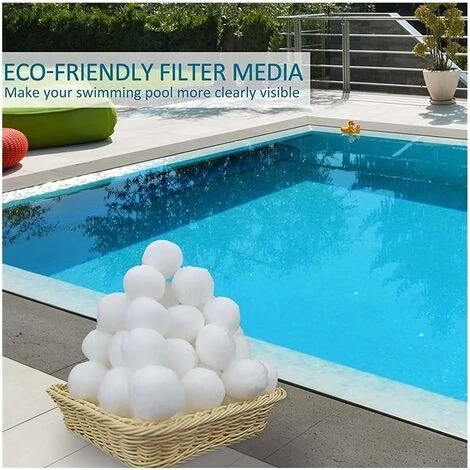 RHAFAYRE 1200g Palline Filtro Per Piscina, Palline Filtro Per Piscina Sfera Di Pulizia, Filtro In Fibra Per Filtri A Sabbia Per Piscina Filtri Per Acqua Per Piscina 4 RHAFAYRE 1200g Palline Filtro Per Piscina, Palline Filtro Per Piscina Sfera Di Pulizia, Filtro In Fibra Per Filtri A Sabbia Per Piscina Filtri Per Acqua Per Piscina - immagine 2