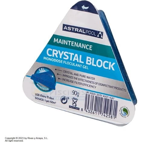 Flocolante Gel Monodosis AstralPool Di Crystalblock 3 Flocolante Gel Monodosis AstralPool Di Crystalblock